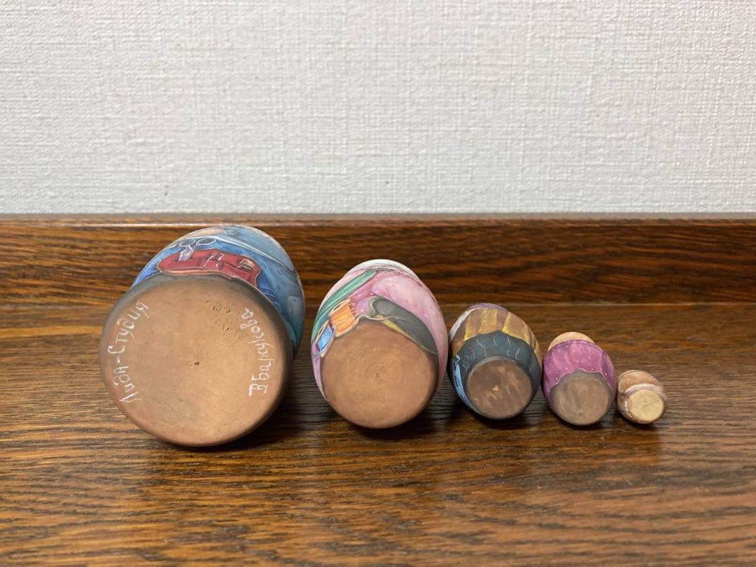 ロシア雑貨☆『刺繍&お裁縫』マトリョーシカ(5P)リダ工房