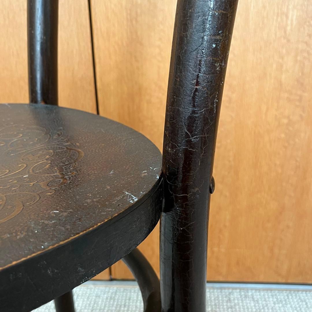 アンティーク ベントウッドチェア 曲木椅子、カフェチェア 使用済み中古品