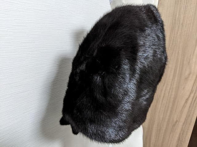 A525 ダークミンク　毛皮　リアルファー　オペラケープ　マント　ショール