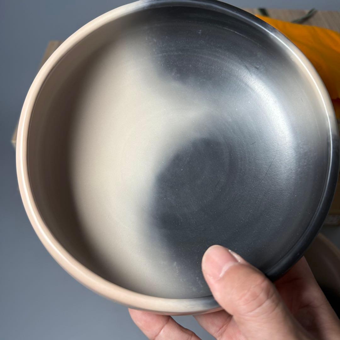 柳川　蒲池焼　土器師　伊東征隆　自作　茶道具　雲華灰器　炉用　風炉用　共箱　共布