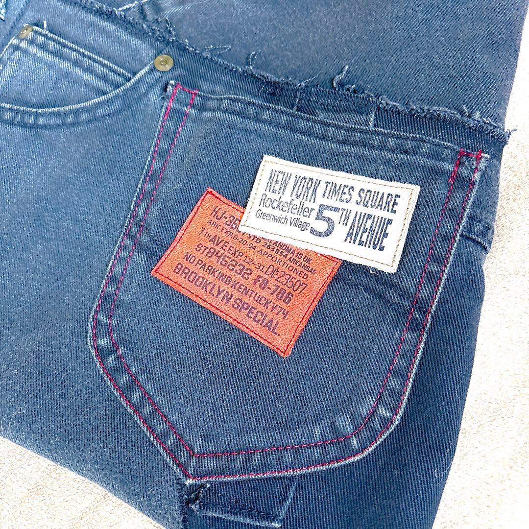 ラムちゃんさまオーダー。あずま袋風デニムリメイクバッグ2点【ハンドメイド】