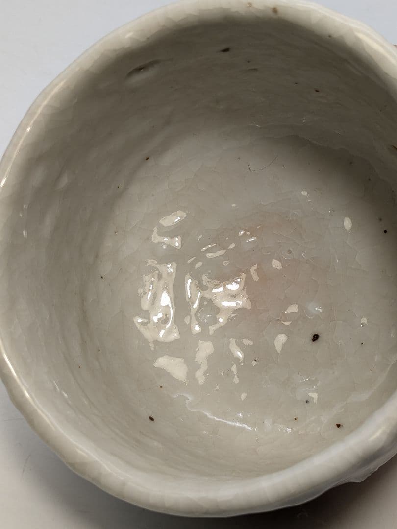 岡本欣三 絵志野茶盌 共箱共布栞 抹茶碗 抹茶茶碗 茶道具 茶器 食器 志野焼