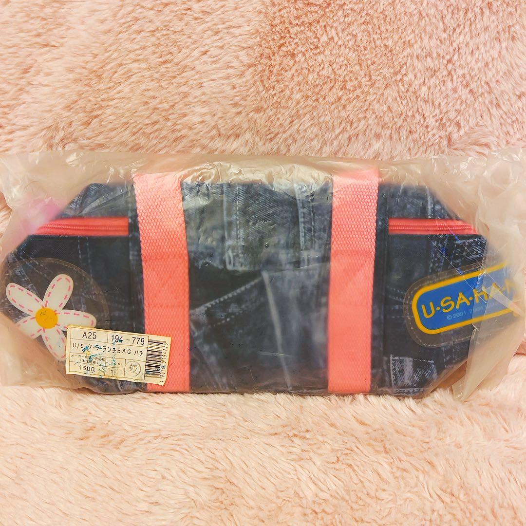 希少レア　ウサハナ　デニム風　クーラーランチバッグ　2004 サンリオ　レトロ