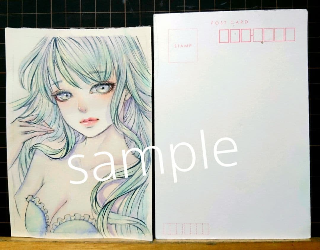 ポストカードプリント   《 .X. 》オリジナル  女の子 美人画