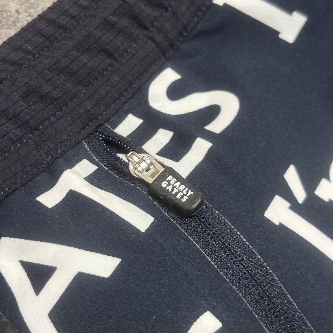 【美品】PEARLY GATES パンツ 総柄 ロゴプリントゴルフ ブラック 4