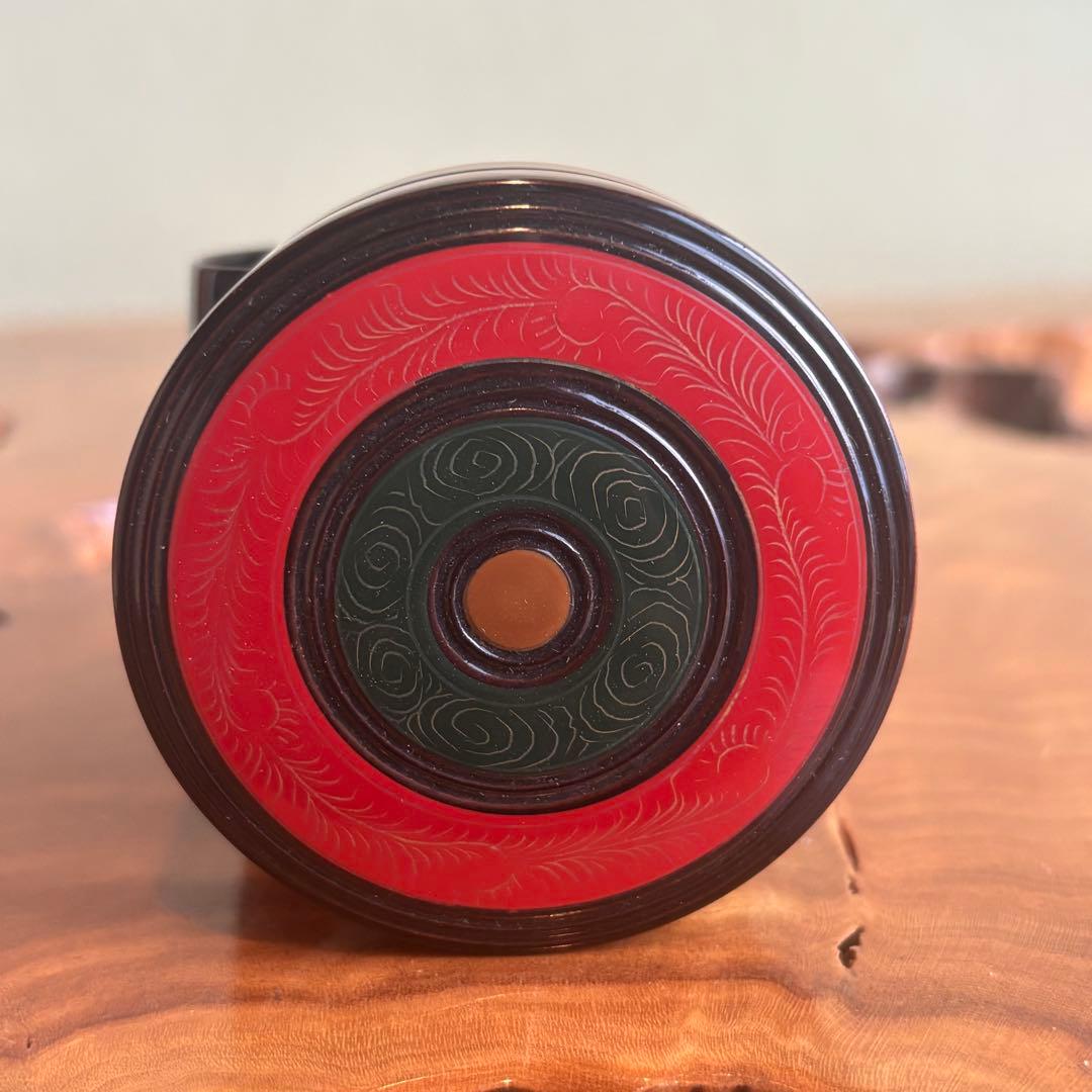 唐物写 独楽棗 道場宗廣造 棗 茶道具 共箱