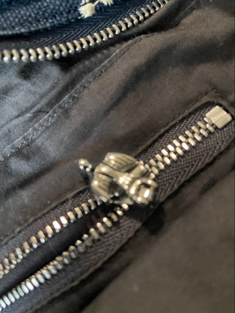 mina perhonen タンバリン　ボディバッグ大　定番　麻ネイビー