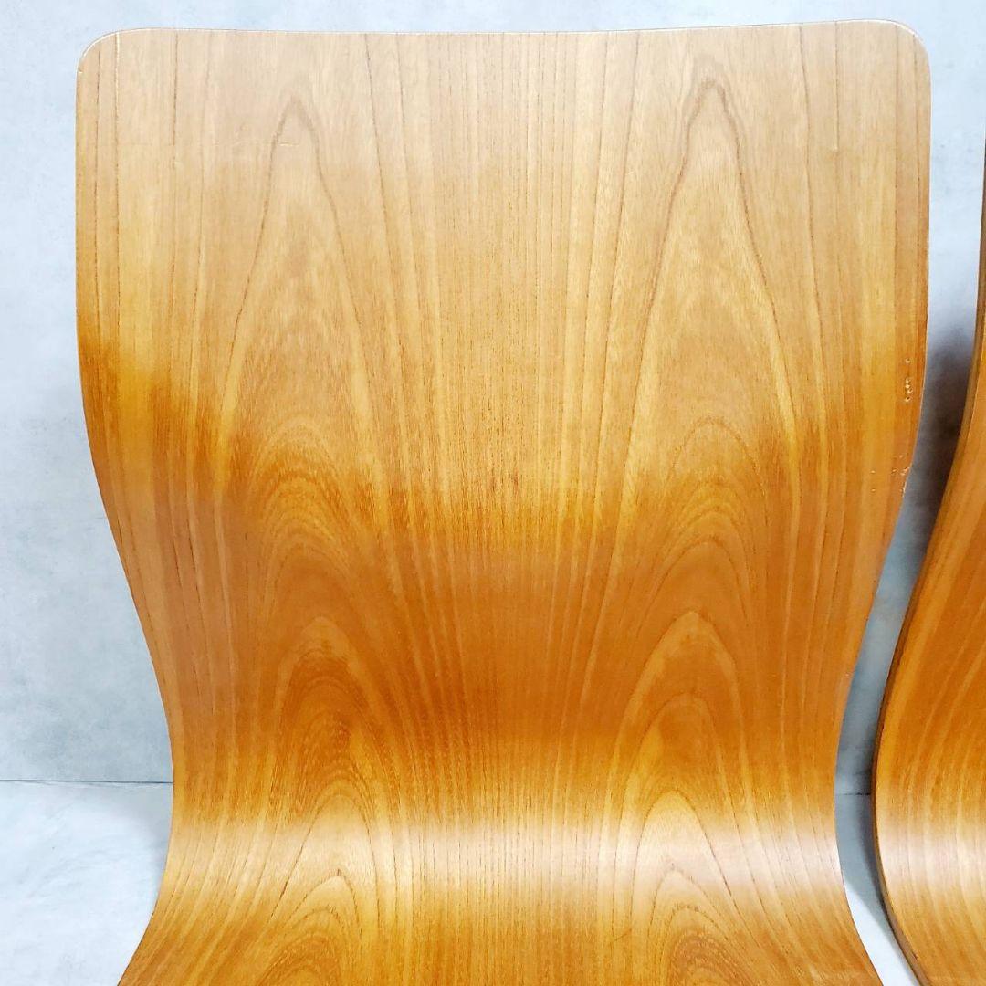 Tendo 天童木工 藤森健次 デザイン 座椅子 欅 曲木 和モダン 2脚セット