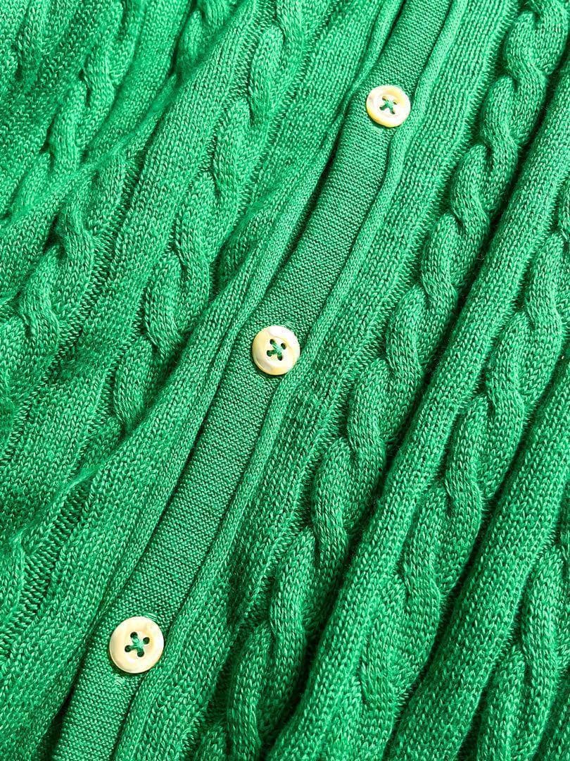 【umii908】45R コットン100% ケーブルニットカーディガン 2