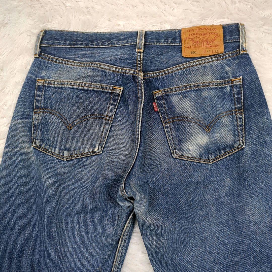 USA製【希少サイズ 32】リーバイス　501　デニムパンツ　553工場