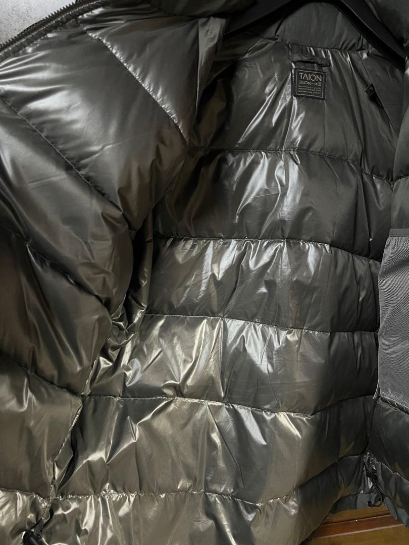 TAION LEVEL7 DOWNJACKET Lサイズ チャコールグレー