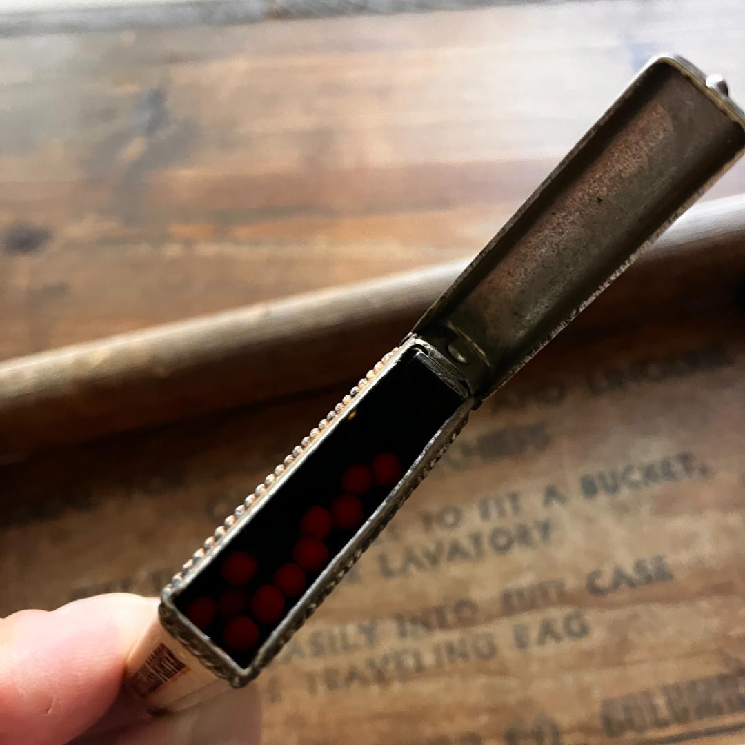 USA広告入マッチケース／1900年代初頭／Antique／無骨
