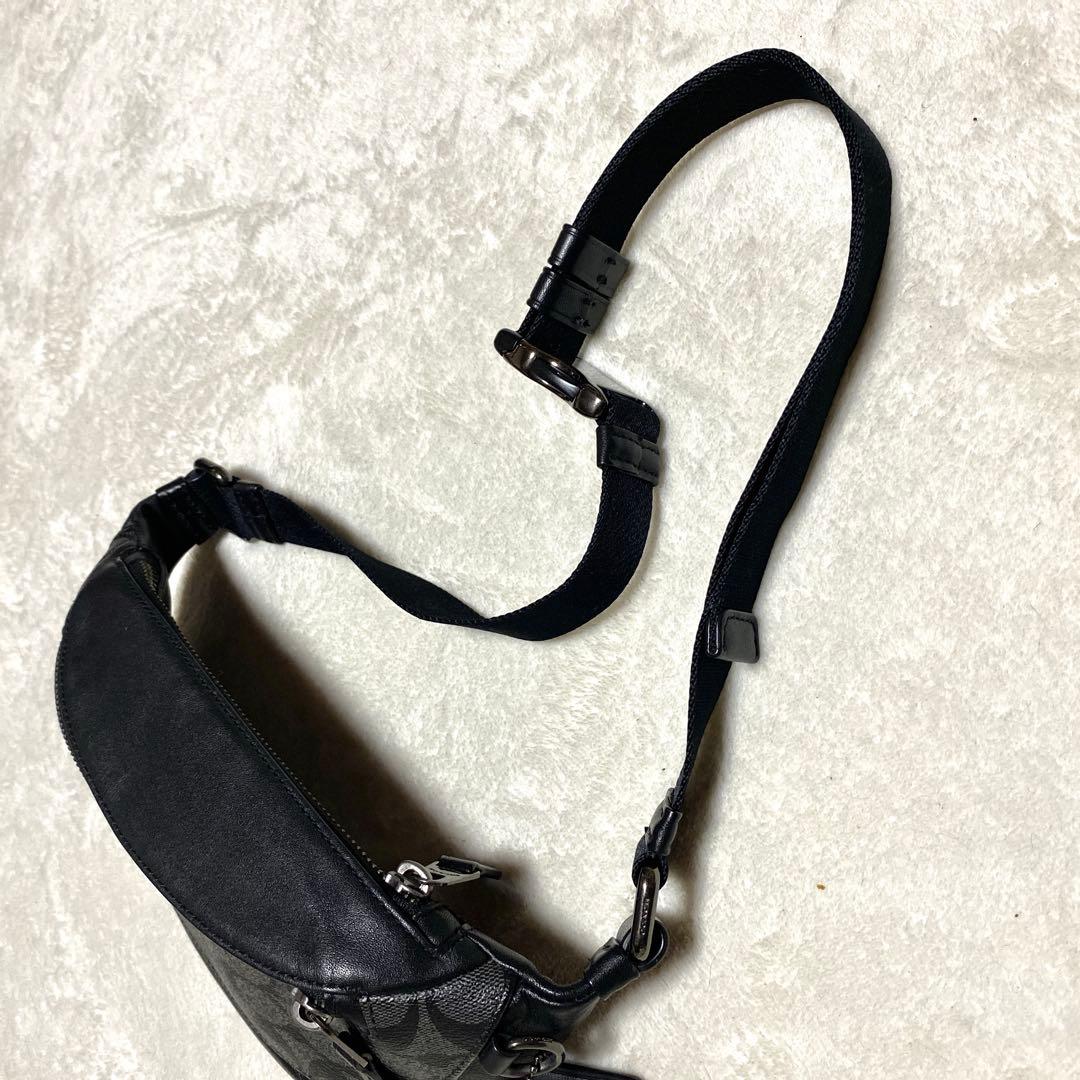 COACH コーチ ウエストバッグ レザー シグネチャー ボディバッグ