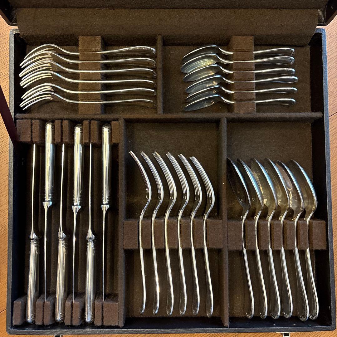 Christofle カトラリーセット 30点 木製ケース付き