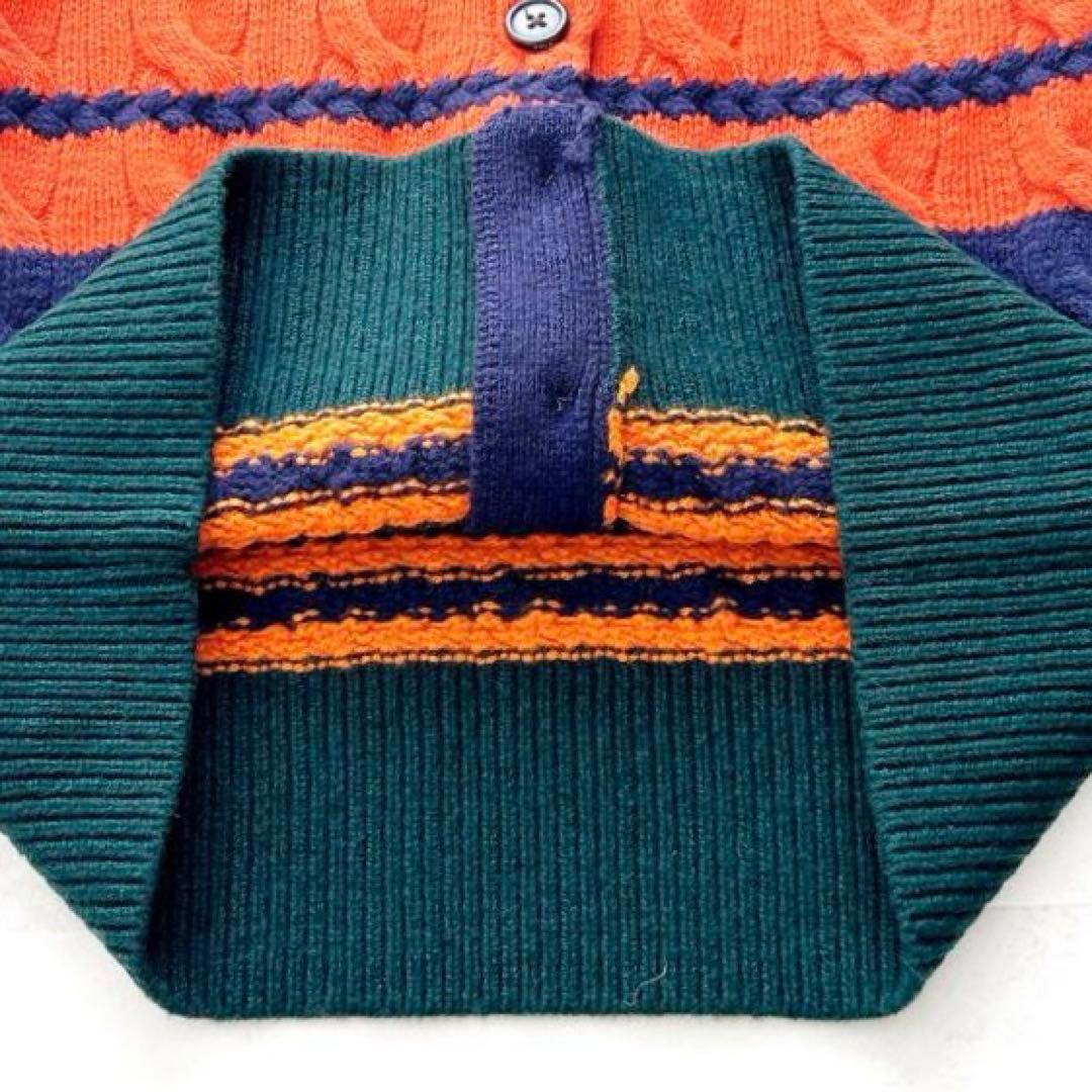 現行✨ポロラルフローレン　カシミヤ混マルチボーダーニットカーディガン芸能人着用M