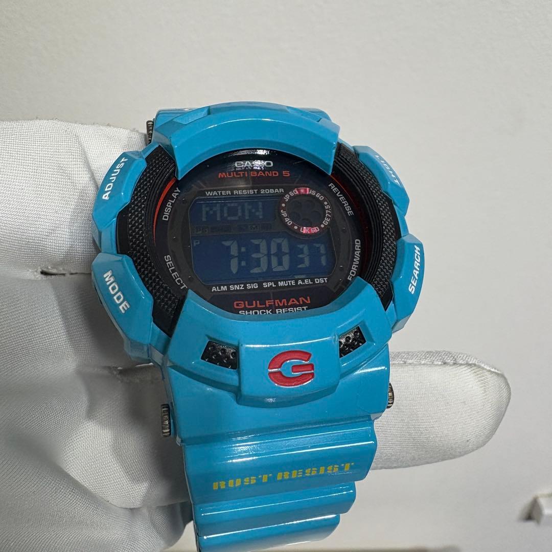 美品 G-SHOCK GW-9100BL-2JF ガルフマン 限定 ブルー