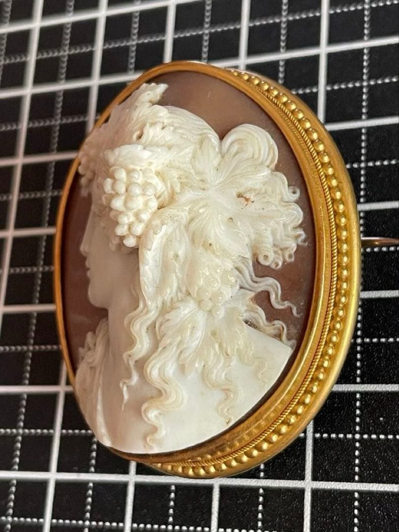 ⬇️【希少】　カメオ ブローチ アンティーク