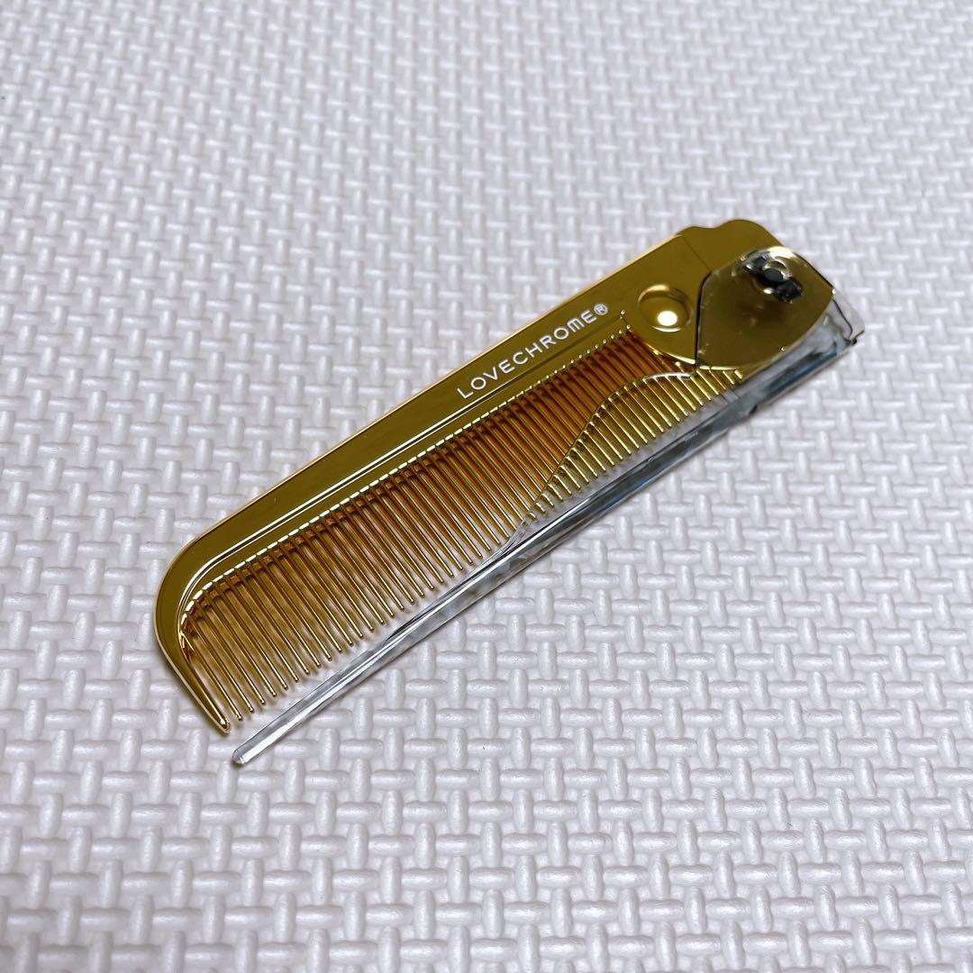 【匿名発送】ラブクロムK24GPバングスコームゴールド（折りたたみくし）