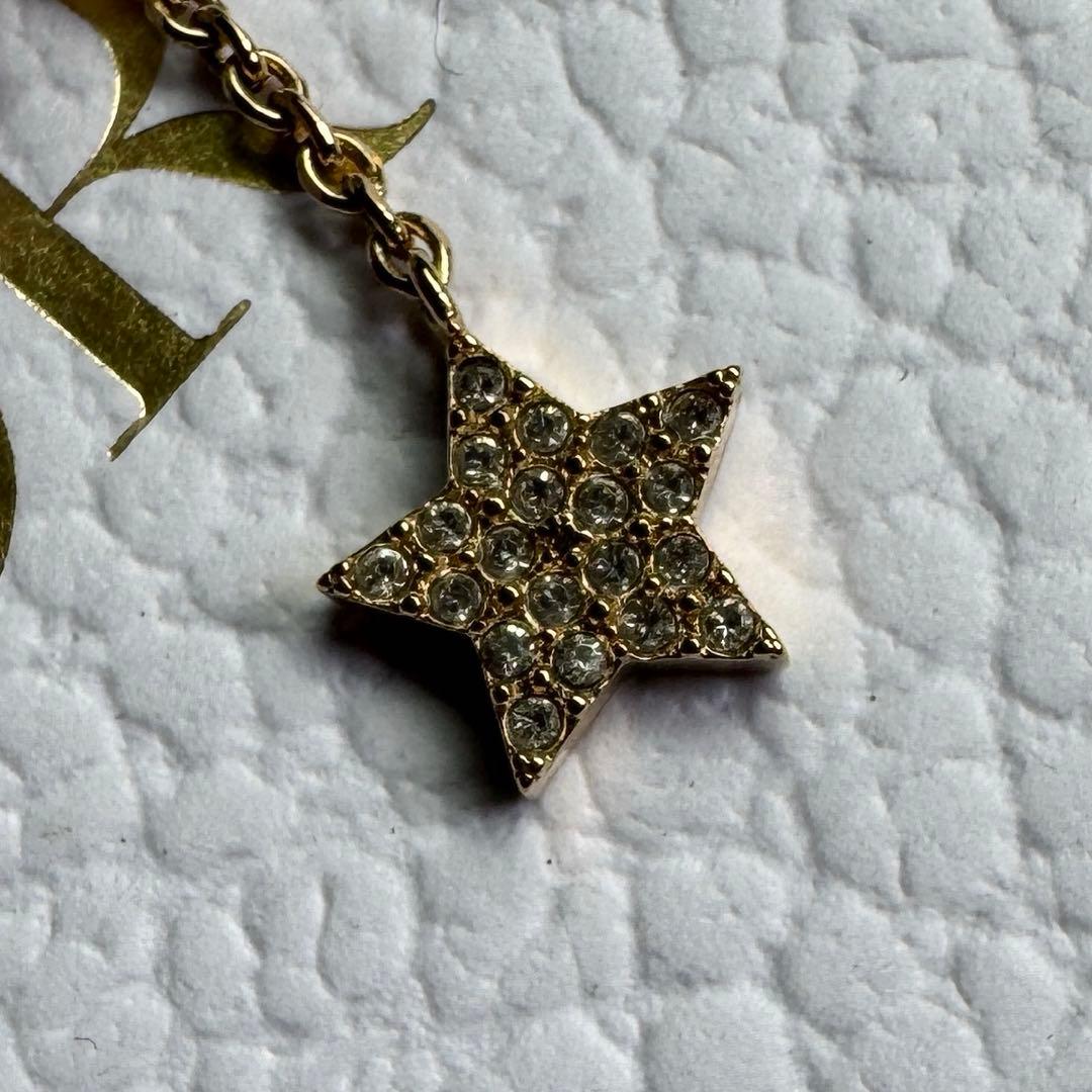 美品クリスチャンディオール GPゴールド チェーン スター CDロゴ　片耳