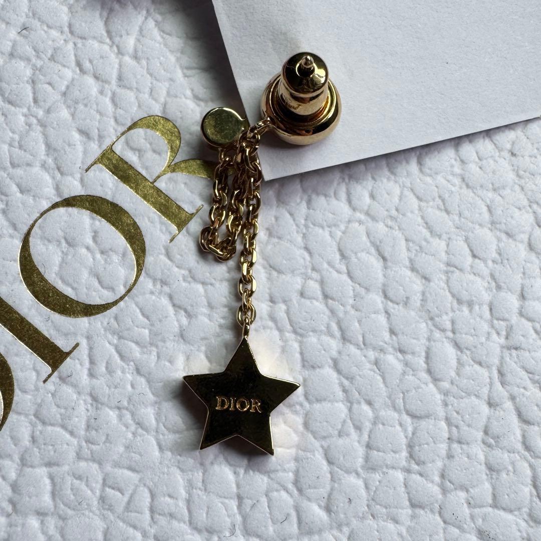 美品クリスチャンディオール GPゴールド チェーン スター CDロゴ　片耳