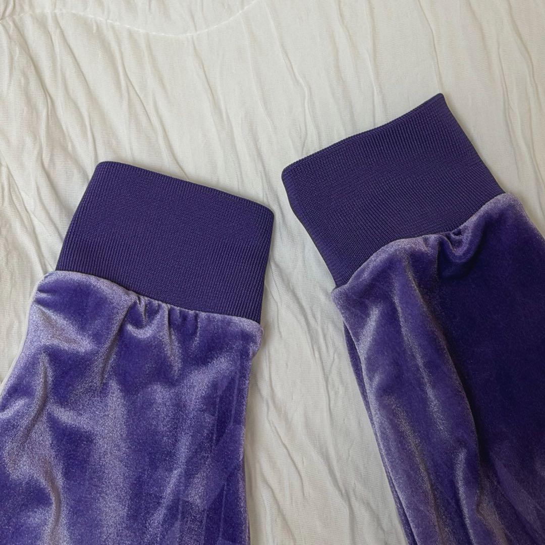 NERDY × atmos pink パープル ベロア ジャージ 上M下S
