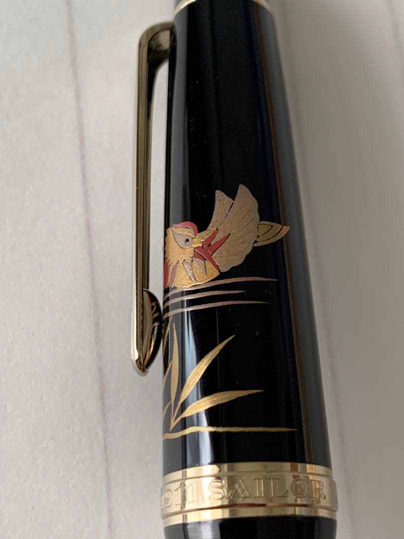セーラー 14K 万年筆 香仙蒔絵 鴨