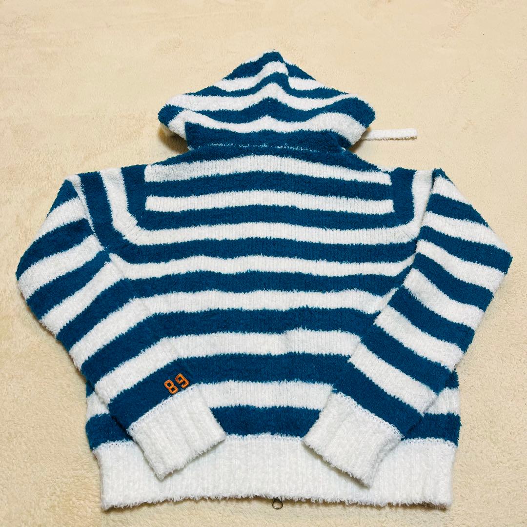 パーリーゲイツ フード付きニット パーカー ボーダー サイズ0新品未使用タグ付き