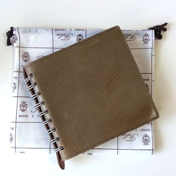 未使用 Felisi フェリージ ノート＆レザーカバー 455/A オリーブ