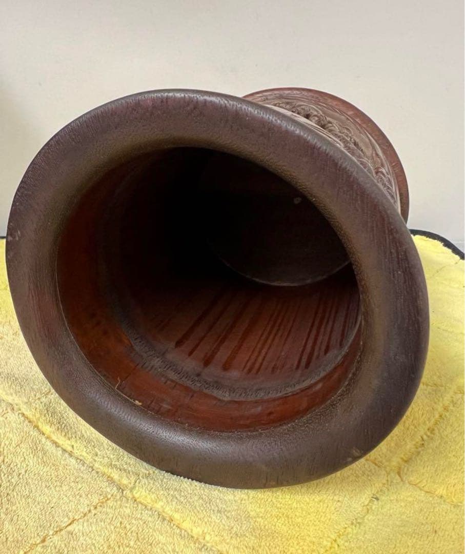 文房具 竹彫筆入 宋時代【竹林七賢希黄】