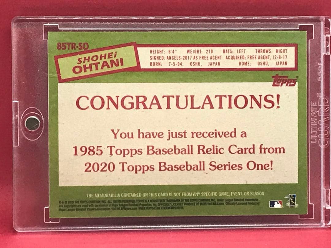 ⭐️レア　大谷翔平選手　199枚限定　ジャージカード