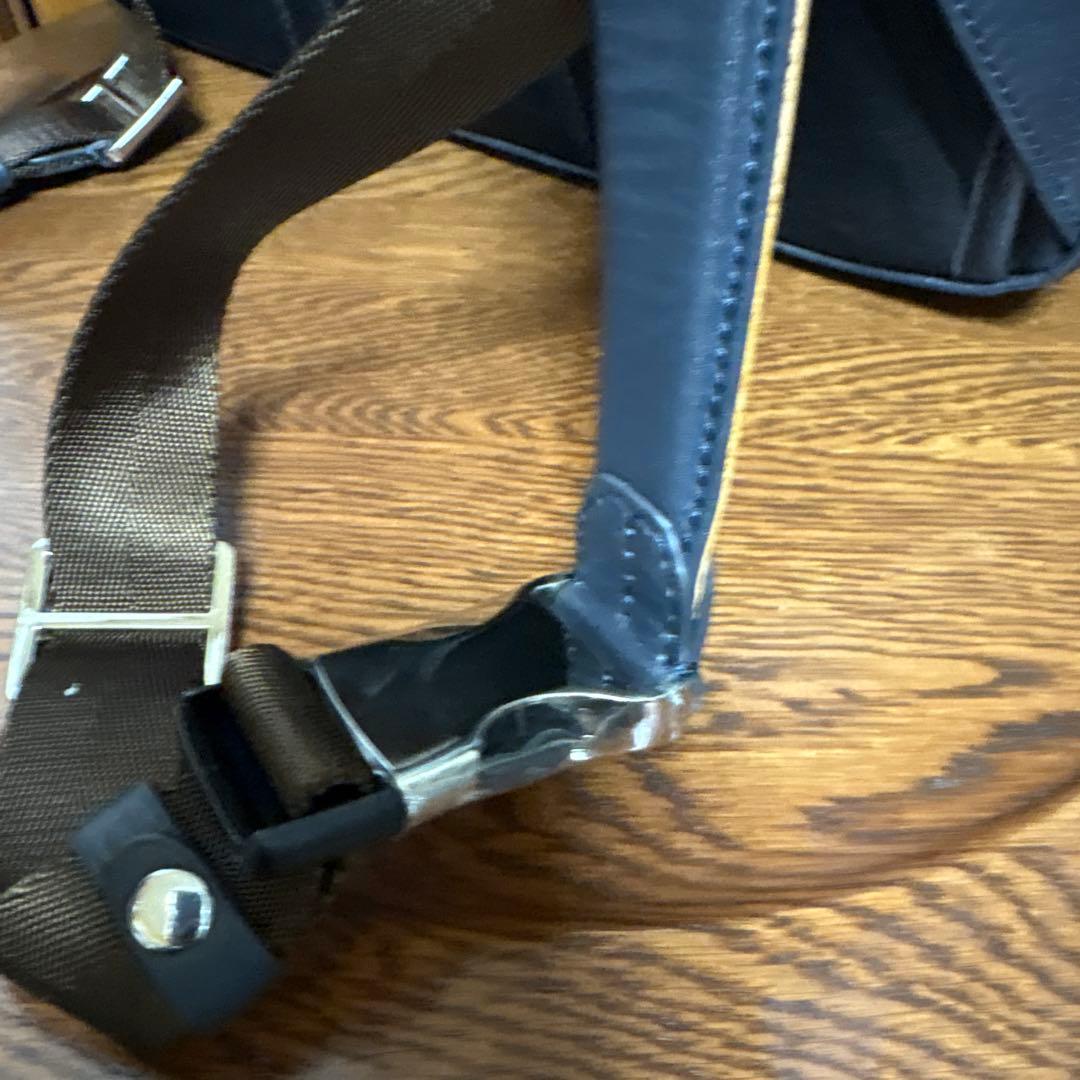 P.I.D/ビジネスバッグ/2way/ブリーフケース/ネイビー/レザー