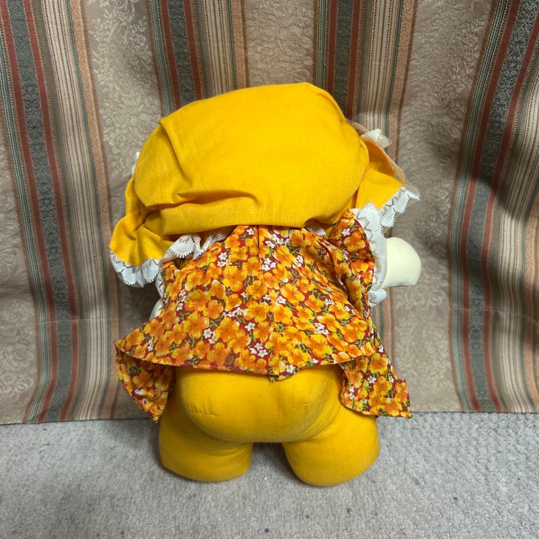 昭和 レトロ ぬいぐるみ 女の子 カラフル かわいい ピンク イエロー 3体