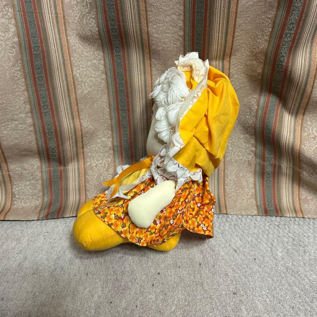 昭和 レトロ ぬいぐるみ 女の子 カラフル かわいい ピンク イエロー 3体