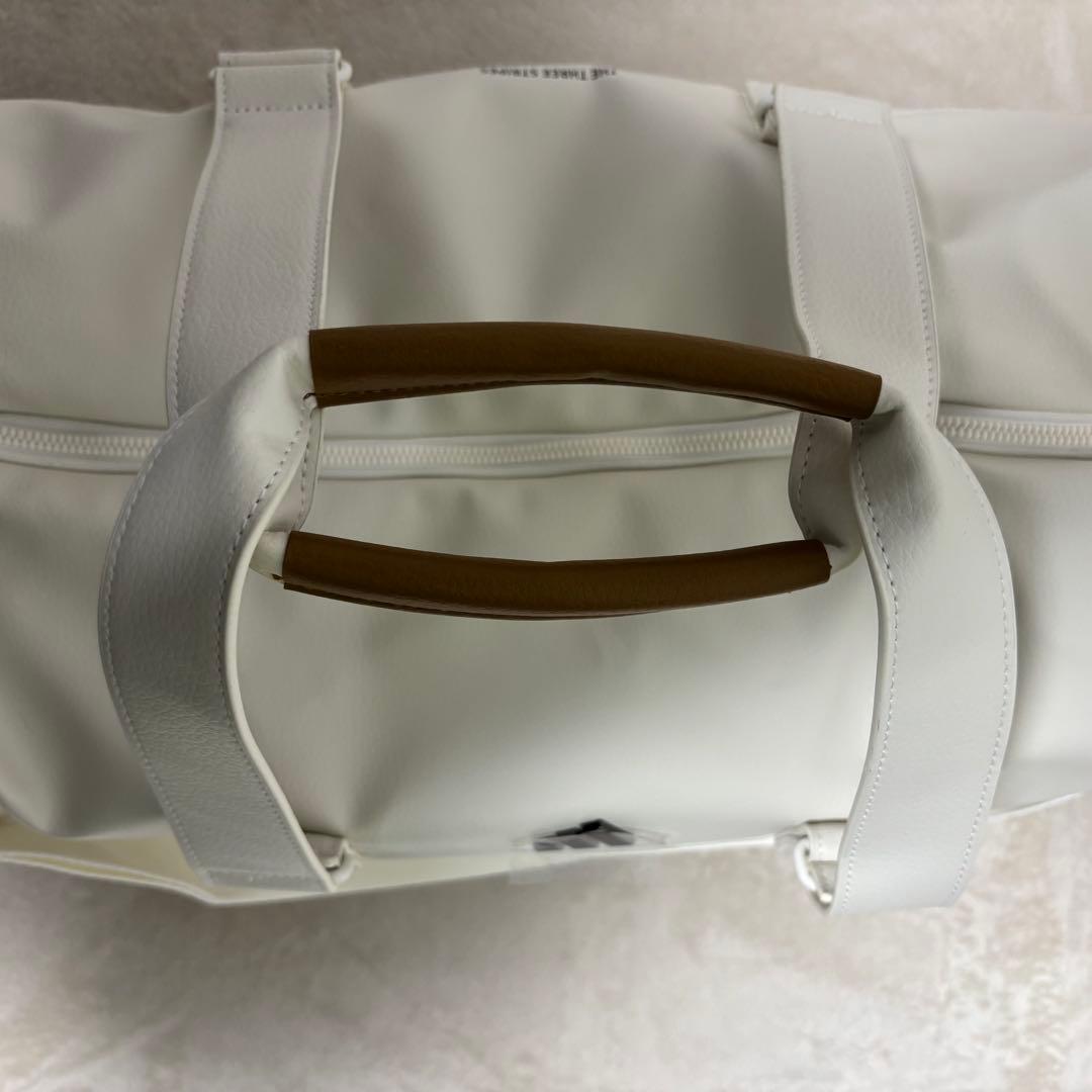 未使用adidas Golfアディダスゴルフ 合成皮革 ボストンバッグ　ベージュ