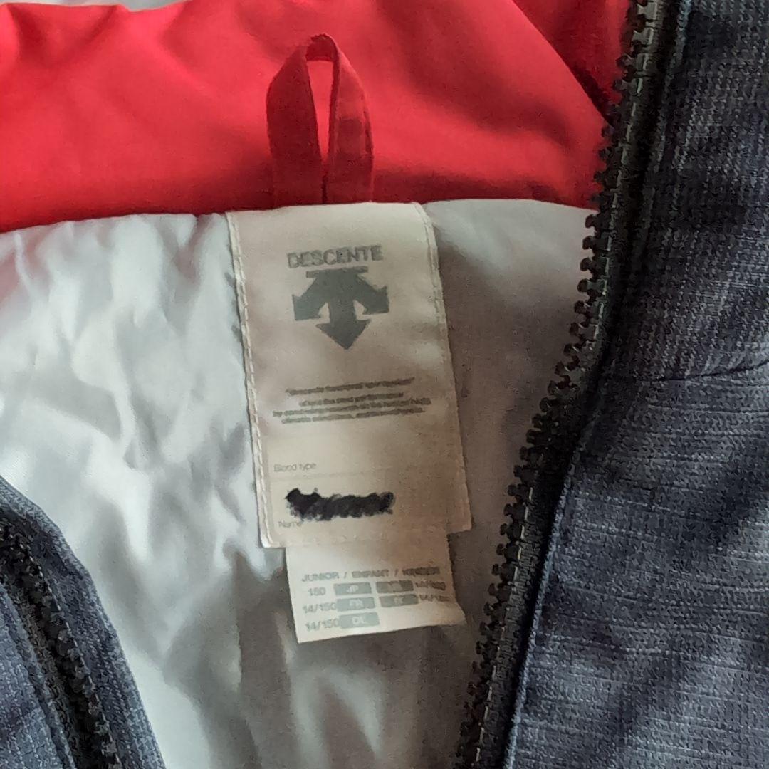 【美品】DESCENTE スキーウェア 子ども用 150サイズ ネイビー/レッド