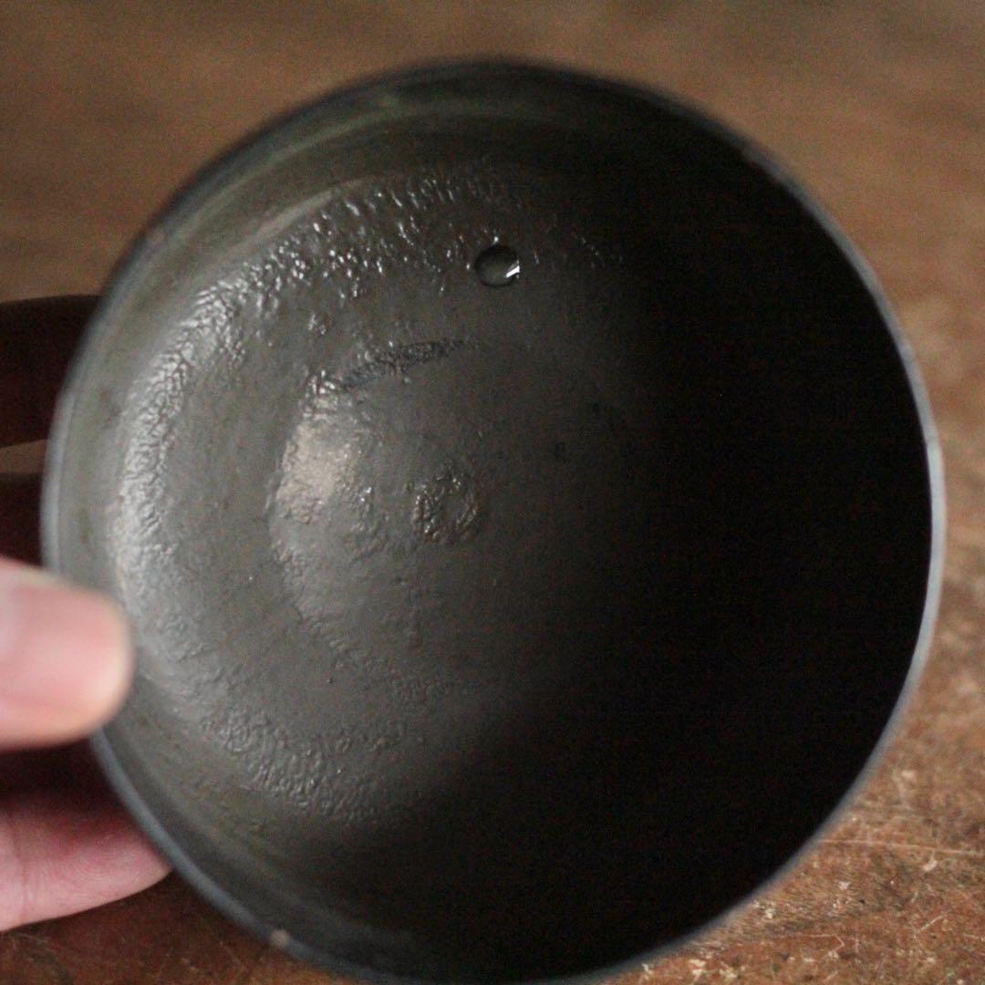 木製 黒茶碗 半筒 茶碗 古道具 アンティーク 茶道具
