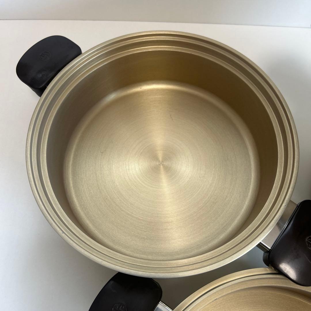 最高級　しばのキッチン　ゴールド　6点セットガラス蓋セット