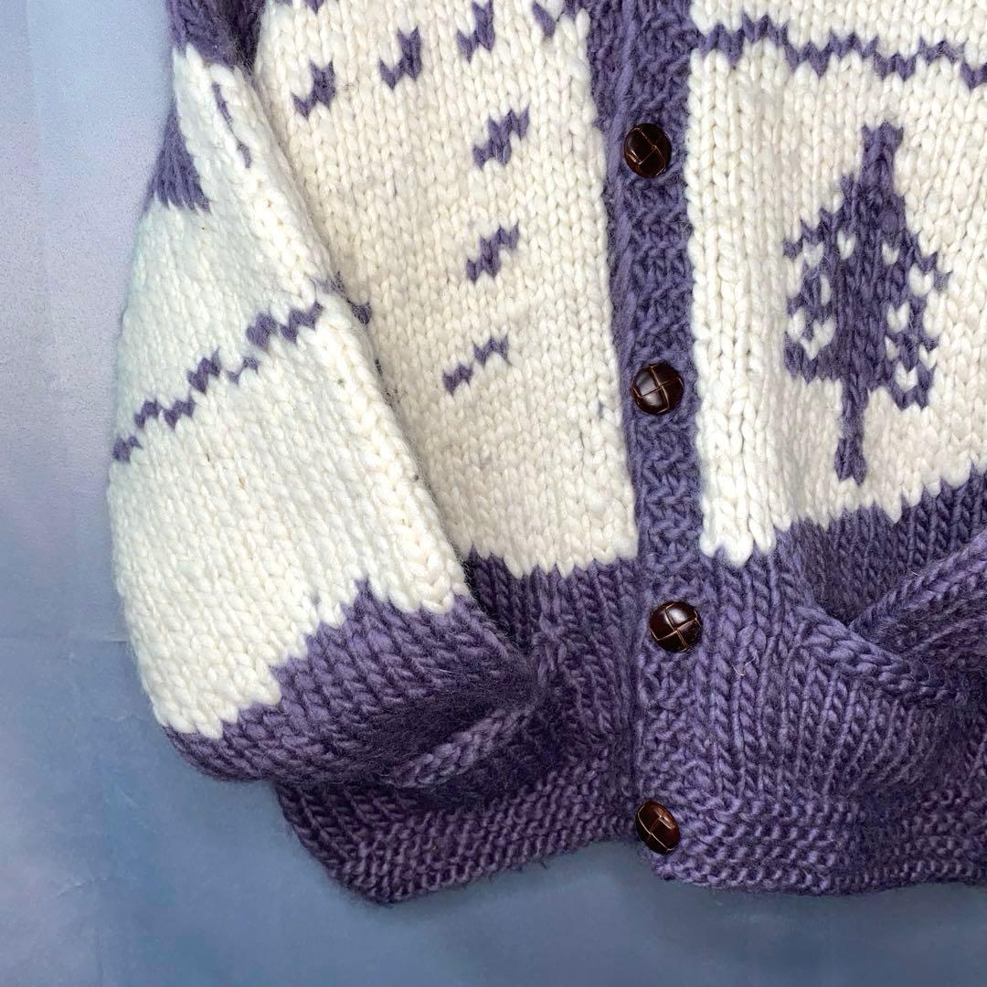 FAB 白熊　シロクマ　カナディアン　カウチン　ニット　セーター　カナダ製