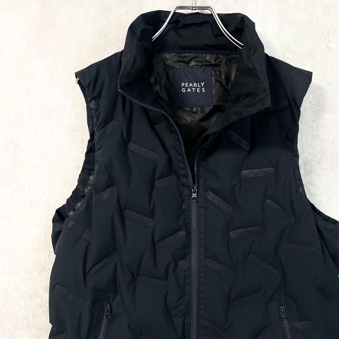 【極美品】パーリーゲイツ エアーダウンベスト サイズ4 ダークネイビー