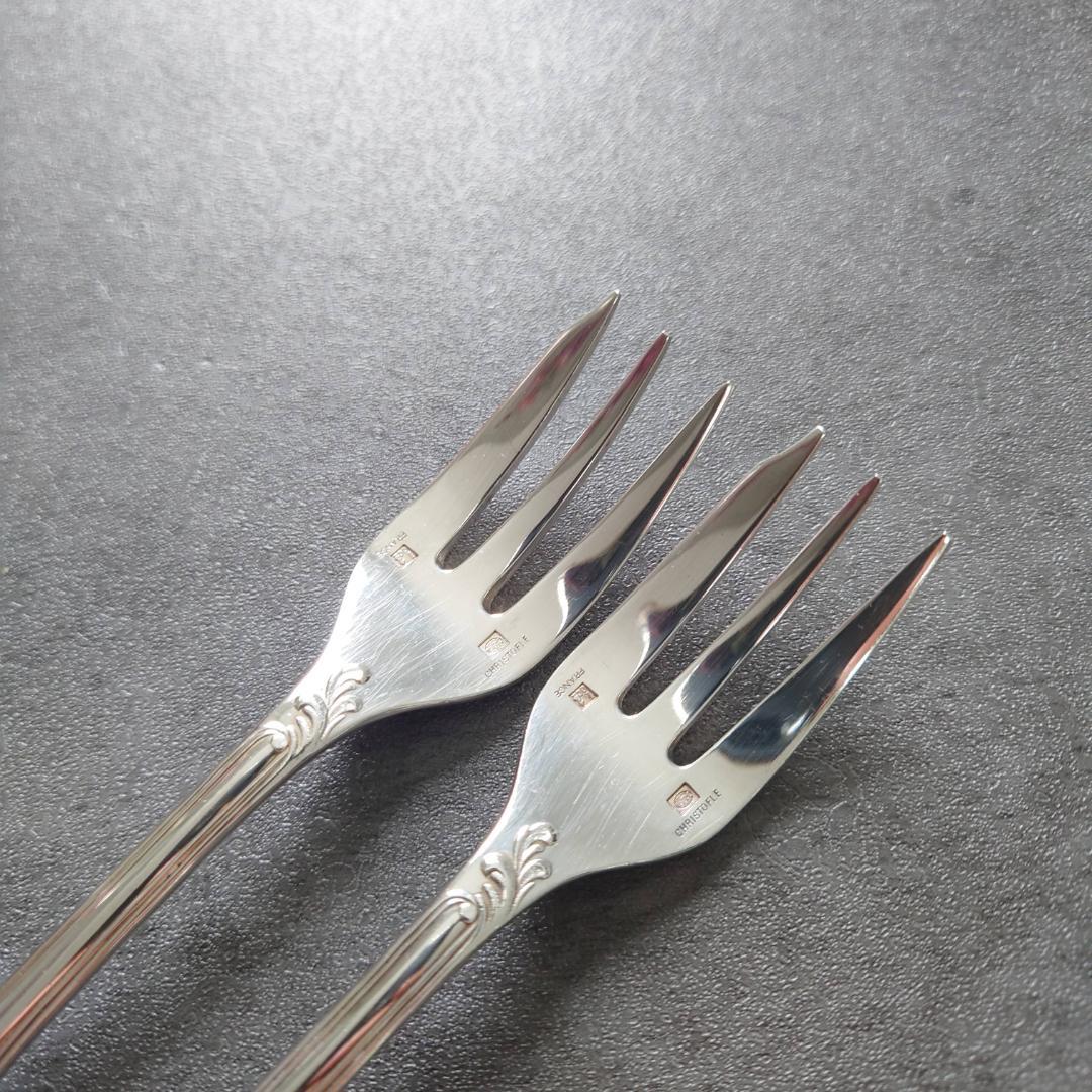 美品 クリストフル マルリー ケーキフォーク 2点