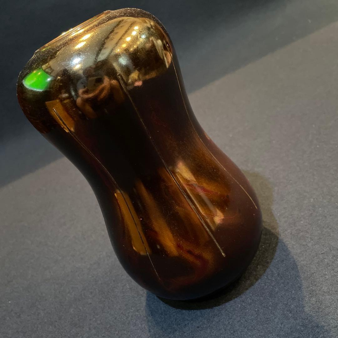 「高岡銅器」の『瓢型 紫銅 花瓶』【凰山】(造)共箱　花器　花入　花瓶