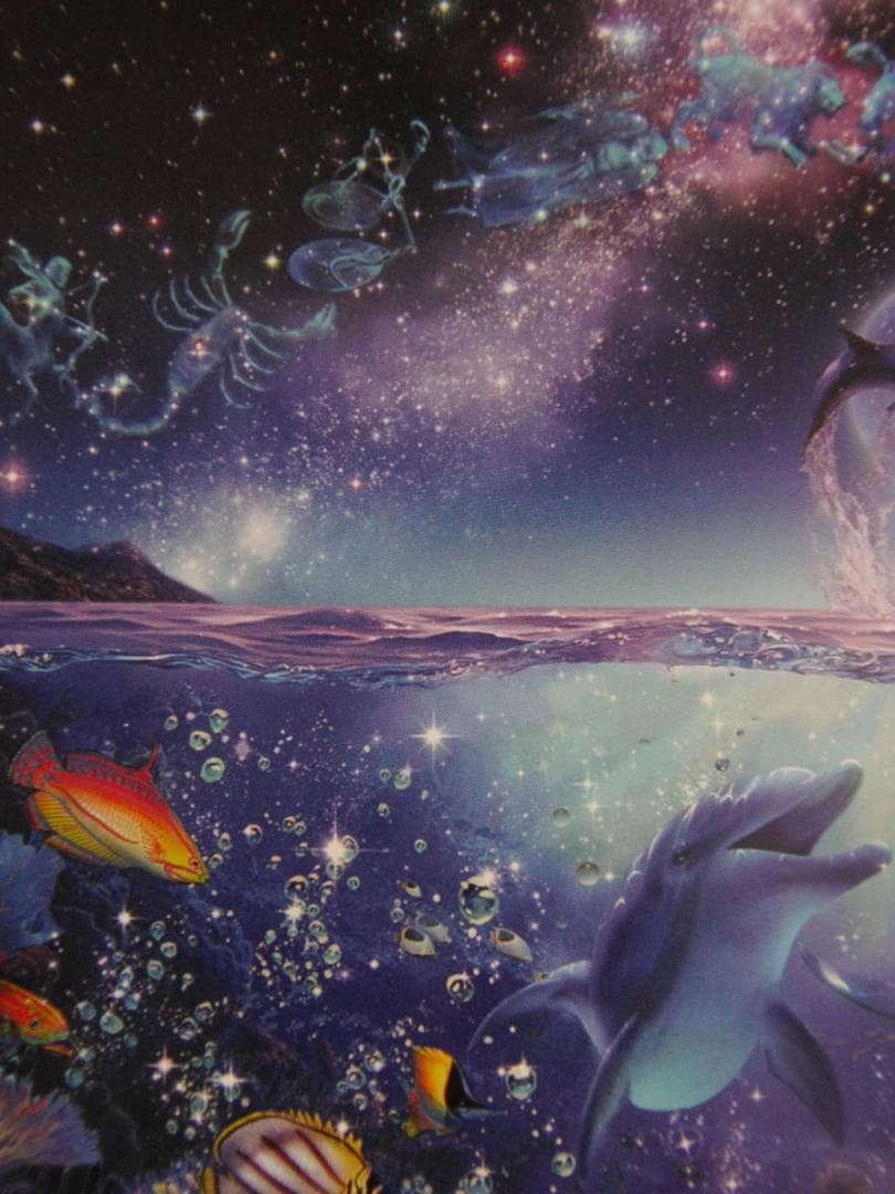 クリスチャン・ラッセン、【ウィッシュオンアスター】、希少な額装用画集より