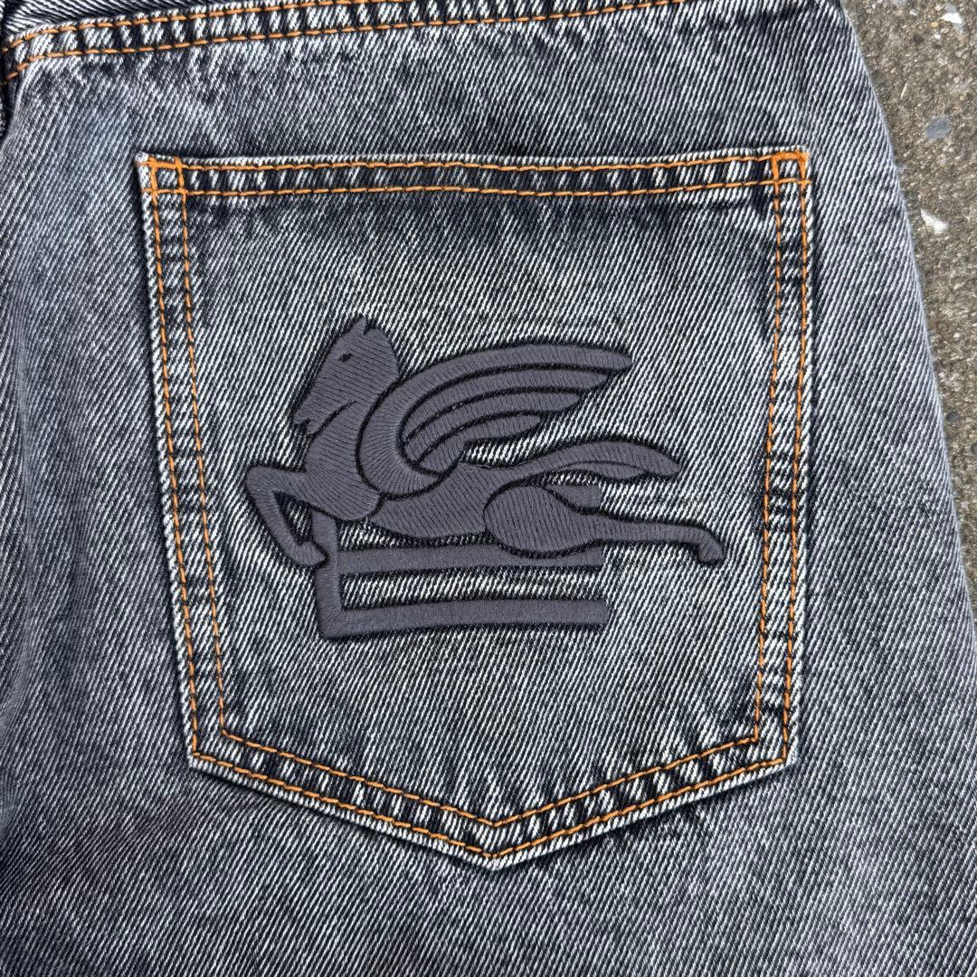 パンツ ETRO Mid-Rise Black Denim Jeans