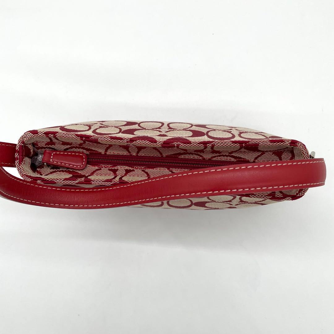 【美品】コーチ　アクセサリーポーチ　シグネチャ　キャンバス　6023