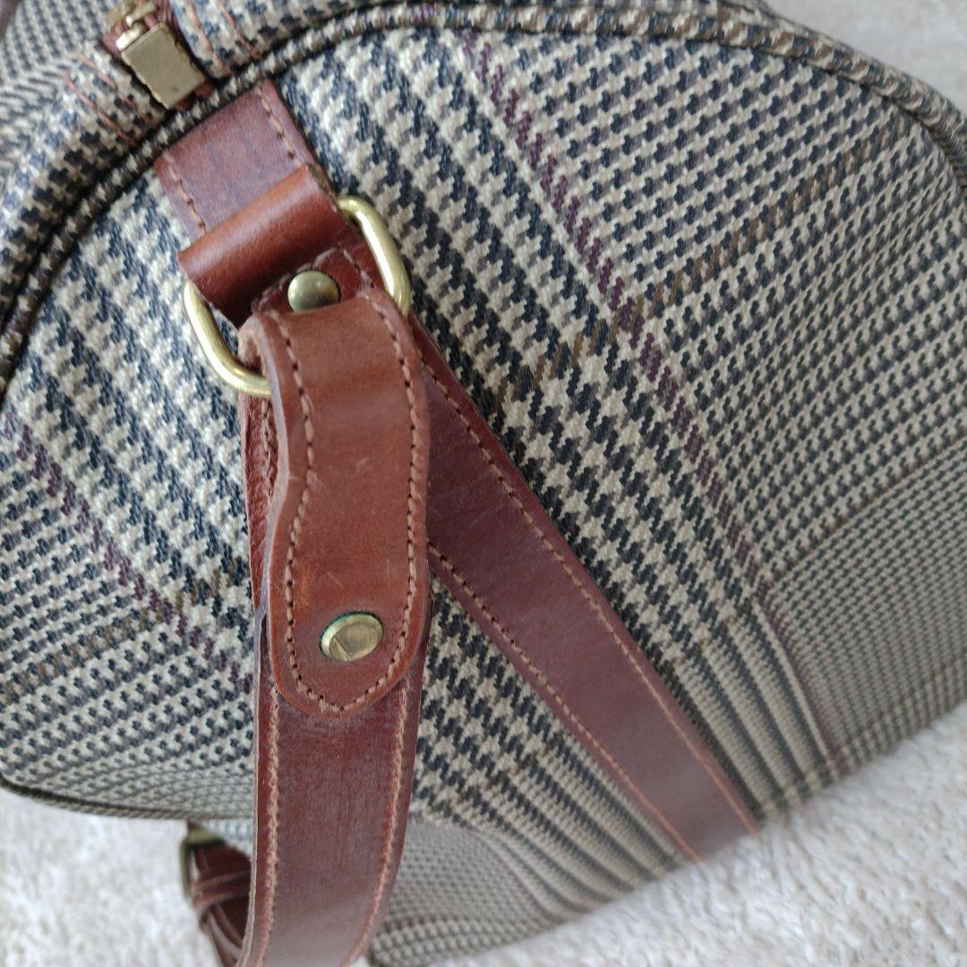 USA製 ポロラルフローレン ボストンバッグ 2way 千鳥格子柄 PVC