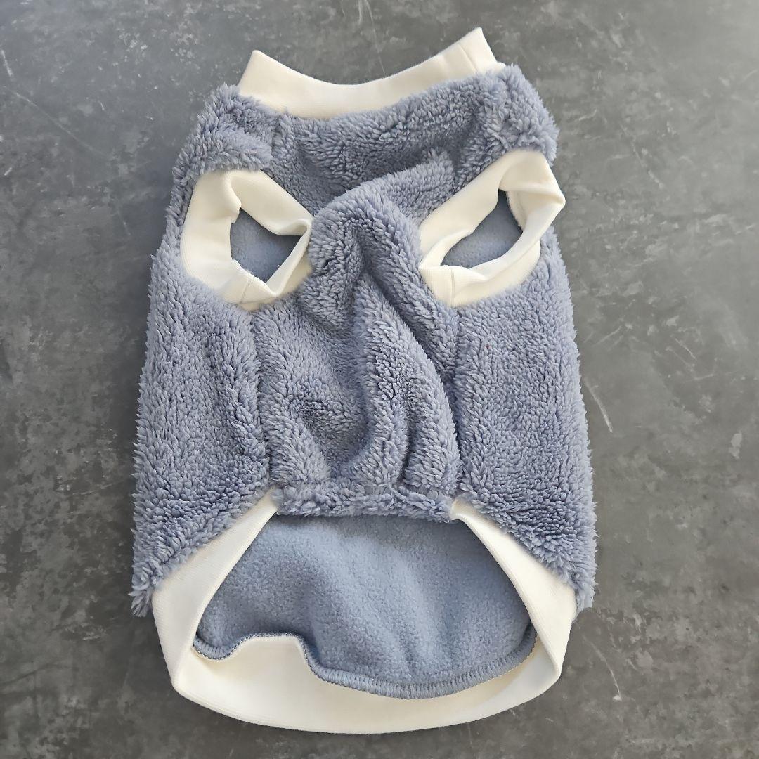 犬服　犬　服　ふわふわ　トレーナー　Mサイズ　ブルー　青　水色