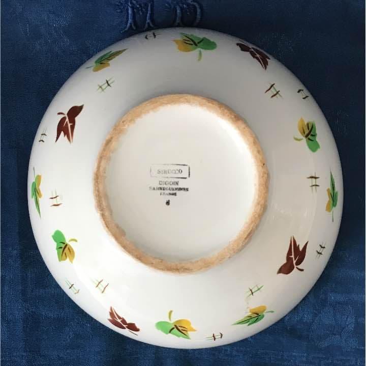 フランスアンティーク☘️大アイビー柄カフェオレボウル サルグミンヌ