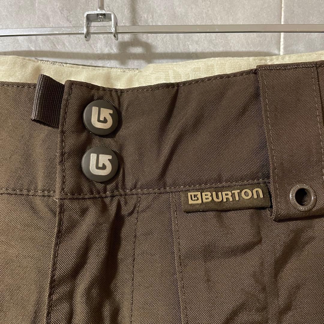 burtonバートンスキーパンツスノーボードウェアズボン下茶色ブラウンロゴ希少