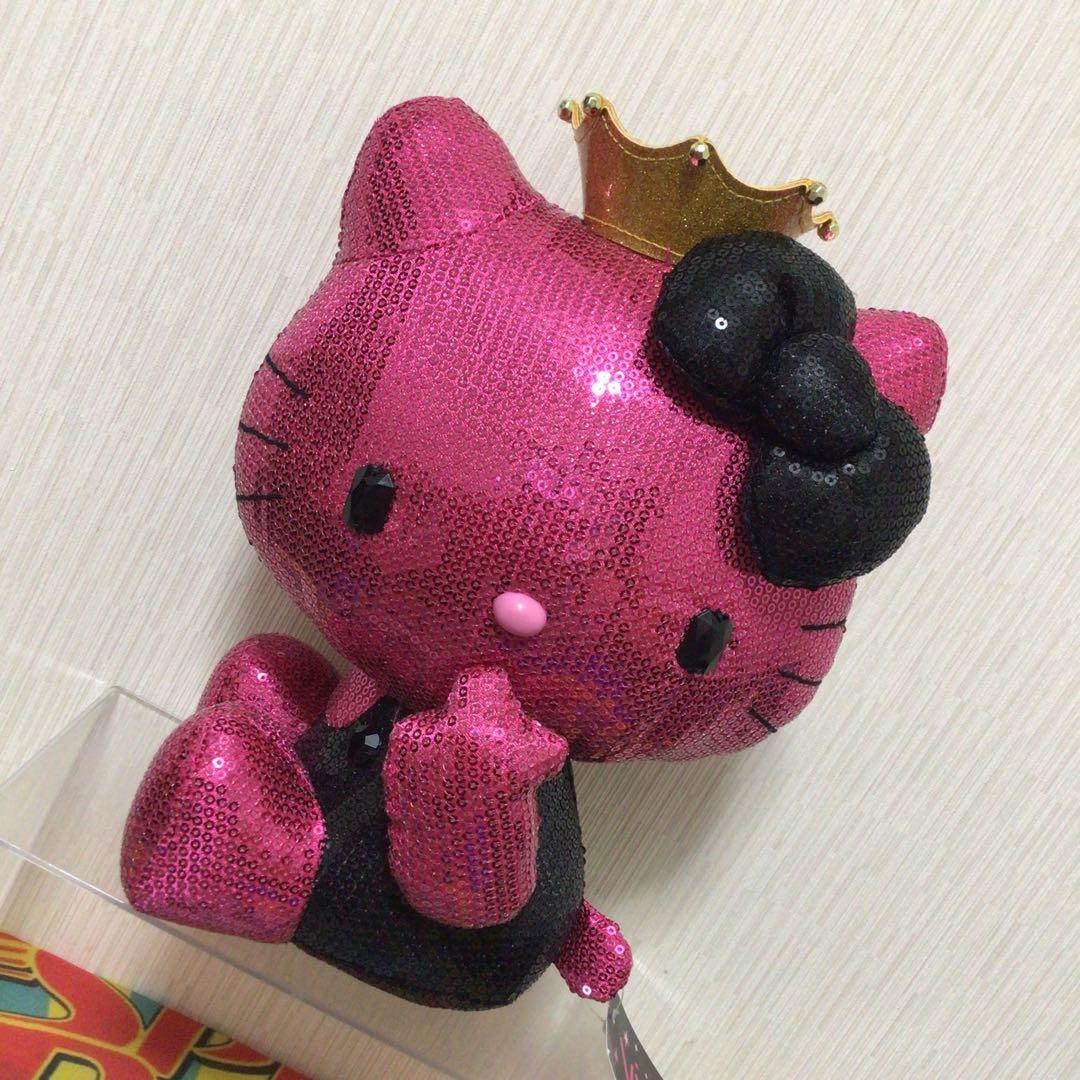 ハローキティ　Vivitix ぬいぐるみ　スパンコール　ピンク