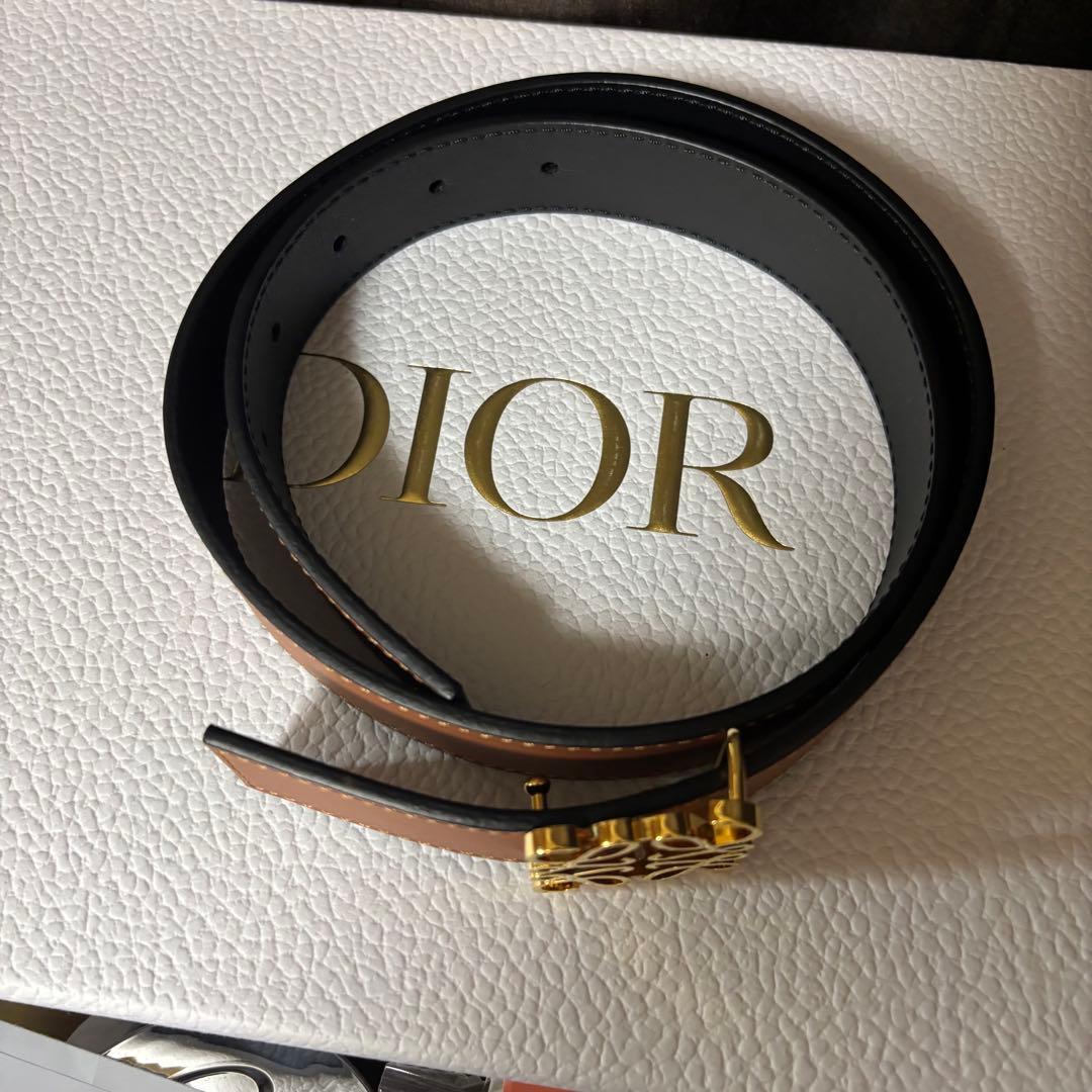 ロエベ　リバーシブル アナグラム ベルト（スムースカーフ）